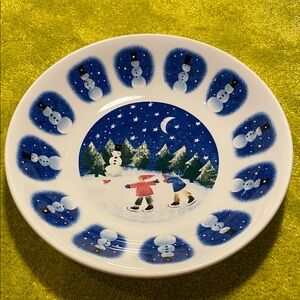 1999 Deb Mores „Winter Wonderland“ large serving bowl